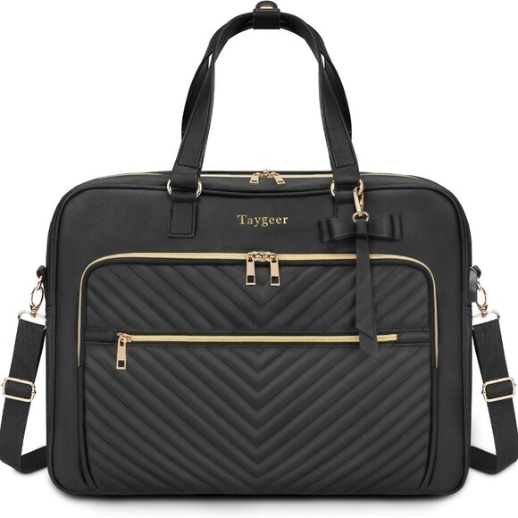 17 Inch Laptop Bag for Women, Large Convertible Quilted Briefcase Backpack with - Picture 8 of 8